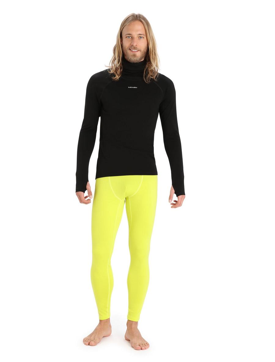 Icebreaker MerinoFine™ Long Sleeve Roll Neck Férfi Base Layers Fekete | HU 1344BEXC